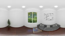 Minimal White Living Room