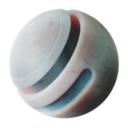 Seamless PBR texture of transitioning ice floor for Blender 3D, ideal for rendering frosty surfaces or melting ice scenarios.