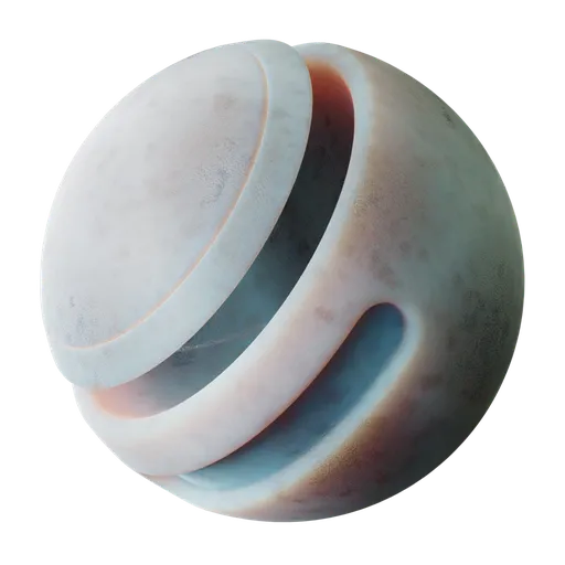 Seamless PBR texture of transitioning ice floor for Blender 3D, ideal for rendering frosty surfaces or melting ice scenarios.