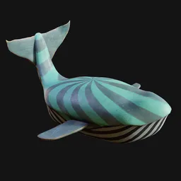 Artsy Wooden Whale Decorative Statue