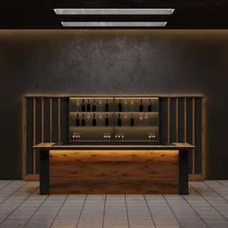 Modern Wooden Bar Counter
