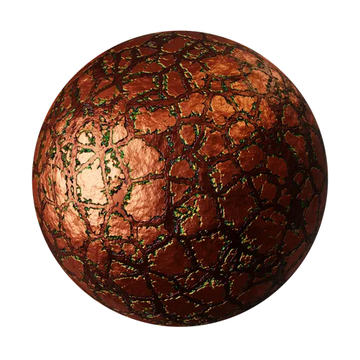Cracked Oxidized Copper