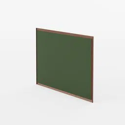 Realistic 3D chalkboard model in Blender, ideal for education-themed visualizations.