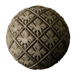 Stone Carving Fleur De Lis