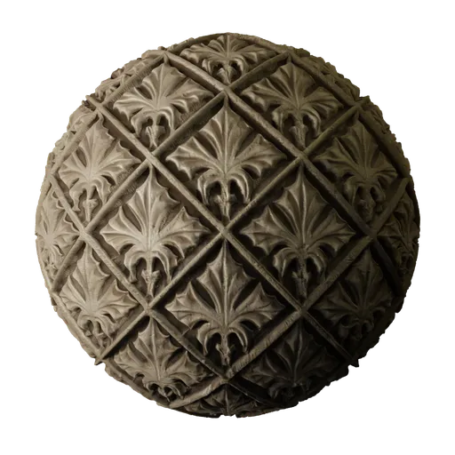 Stone Carving Fleur De Lis