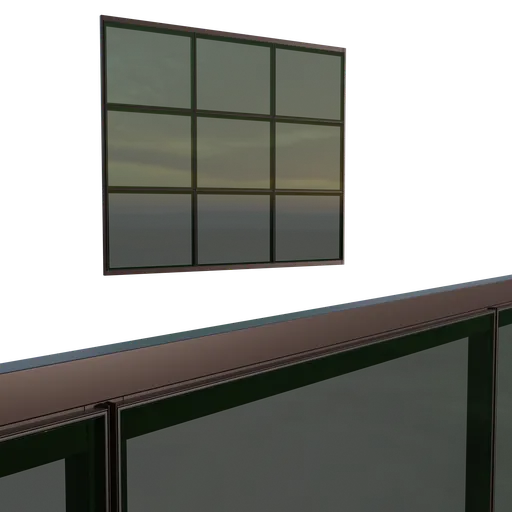 Detailed 3D model of an editable window, optimized for Blender, suitable for architectural scenes.