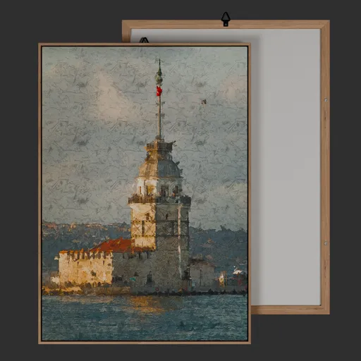 Istanbul Maiden's Tower Oil Painting Art