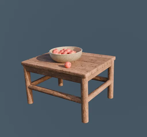 Table and apple