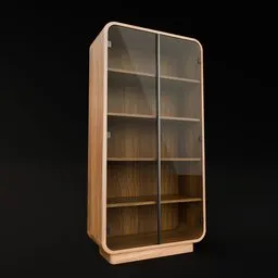 Rounded Glass Display Cabinet