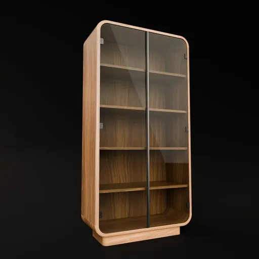 Rounded Glass Display Cabinet