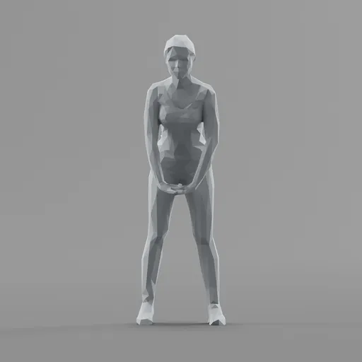 Lowpoly Female Character Fitness