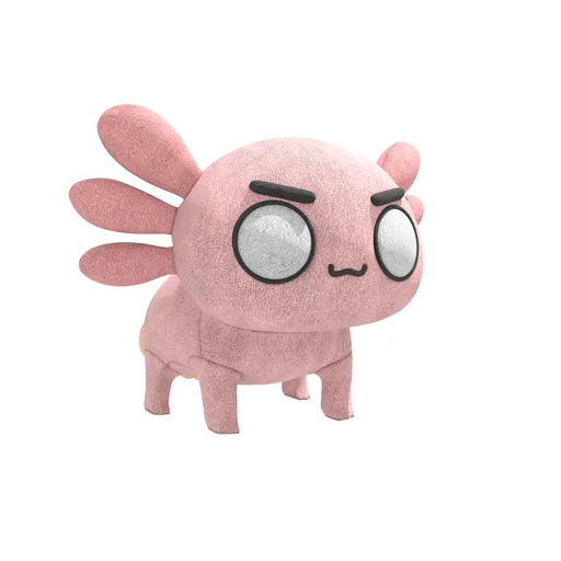 Cute Axolotl Plushie (unrigged)