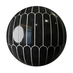 Black Vertically round stacked tiles