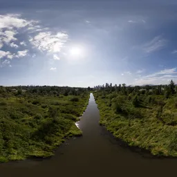 River City Sunny Cloudy Daytime