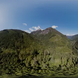 Aerial Mountain Valley Sunny 17k