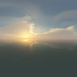 Cloudy Sunset Sky Ocean