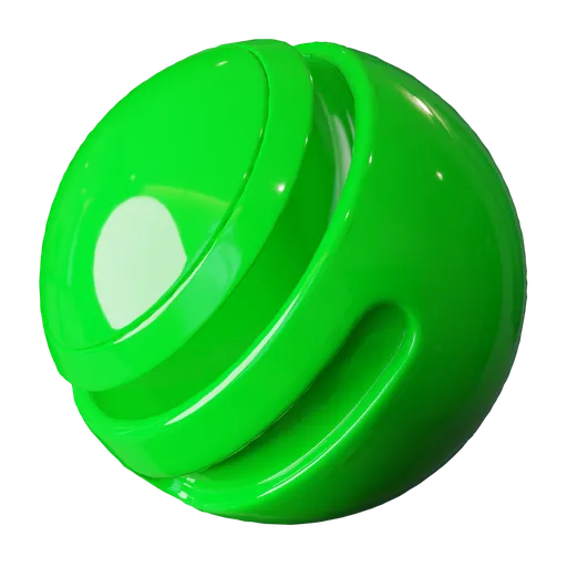 Green Glossy Plastic