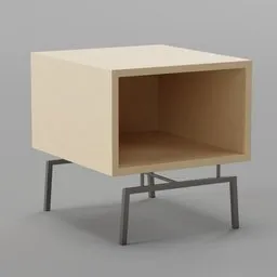 Open Shelf with Metal Legs