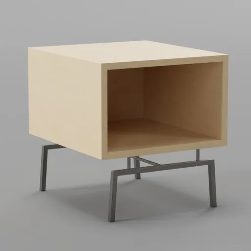 Open Shelf with Metal Legs