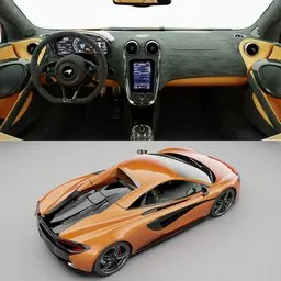 McLaren 570s Spider(Rigged)