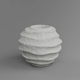 Natural Stone Wavy Vase