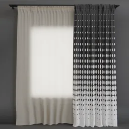 Dot pattern curtains