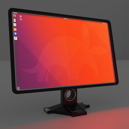 Detailed 3D rendering of a modern computer monitor, ideal for Blender artists and digital creators.