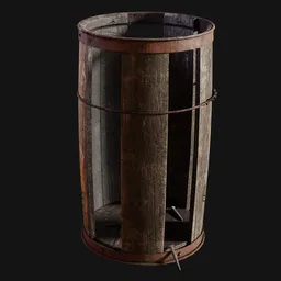 Old Crude Nail Barrel Dilapidated