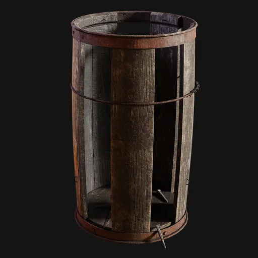 Old Crude Nail Barrel Dilapidated