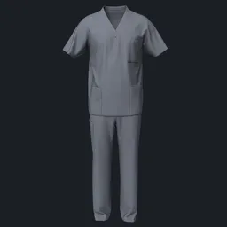 Gray Medical Scrubs