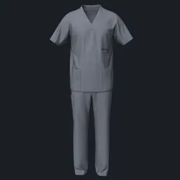 Gray Medical Scrubs
