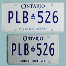Ontario Licence plate PL