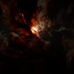 Dark Cavernous Protostar Nebula