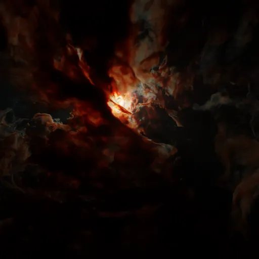 Dark Cavernous Protostar Nebula