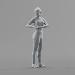 Lowpoly Female Character Fitness