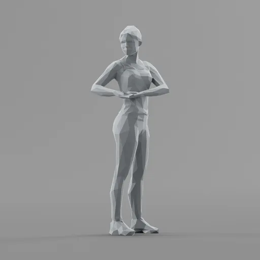 Lowpoly Female Character Fitness