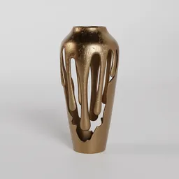 Gold Aluminum Vase