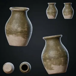 Weathered Olive Terracotta Pot