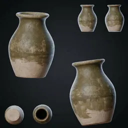 Weathered Olive Terracotta Pot