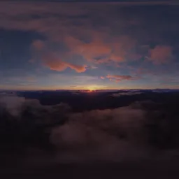 Aerial Landscape Twilight Clouds