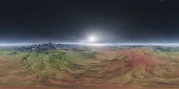 Sci-fi Planet Landscape Sunny