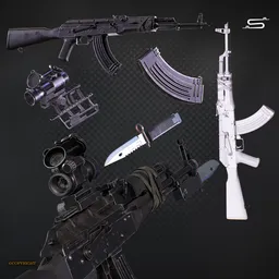 AKM Gun - Animated