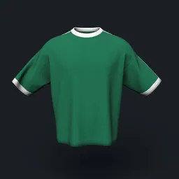 Contrast Shoulder Cropped Shirt