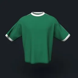 Contrast Shoulder Cropped Shirt