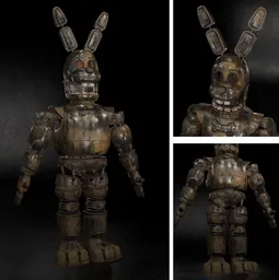 Rabbit robot springlock IK rigged