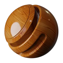 High-quality PBR varnished wood texture for realistic rendering in Blender 3D and other CGI applications.
