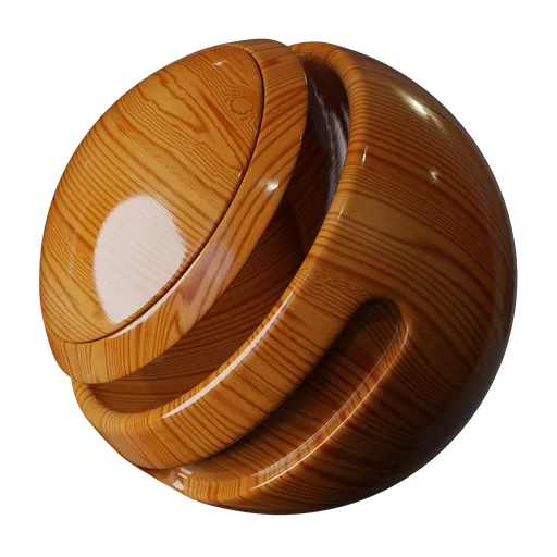 High-quality PBR varnished wood texture for realistic rendering in Blender 3D and other CGI applications.