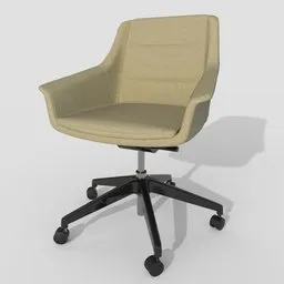 Offcie Chair Biege Fabric