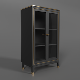 Black and gold cabinet