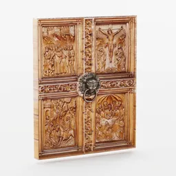 Wooden Relief Door Panel